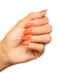 Your Zestination Awaits Zesty Orange Gel Nail Polish Mani