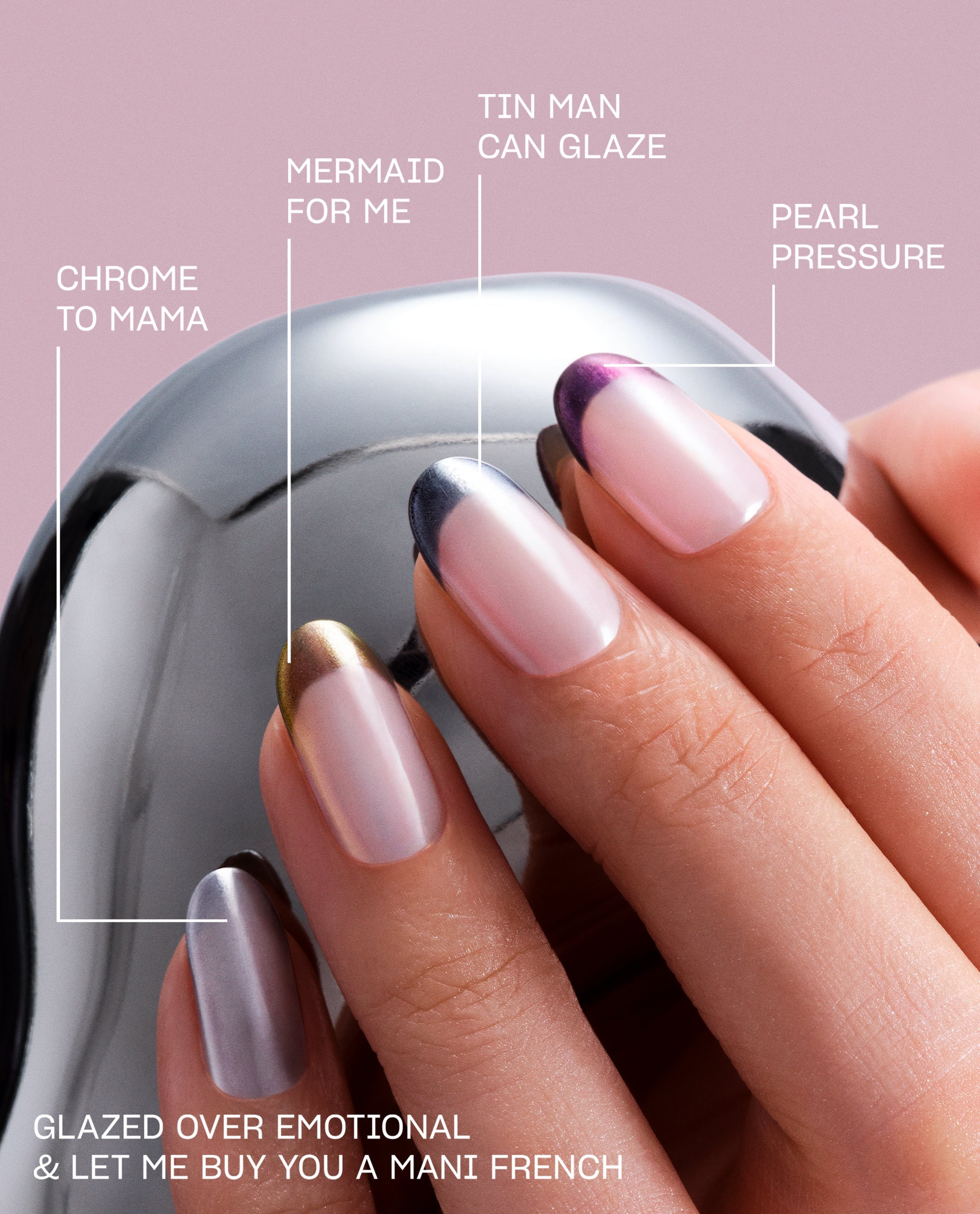 Pearl Pressure Iridescent Pink‑Violet Chrome Nail Powder Mani Lifestyle