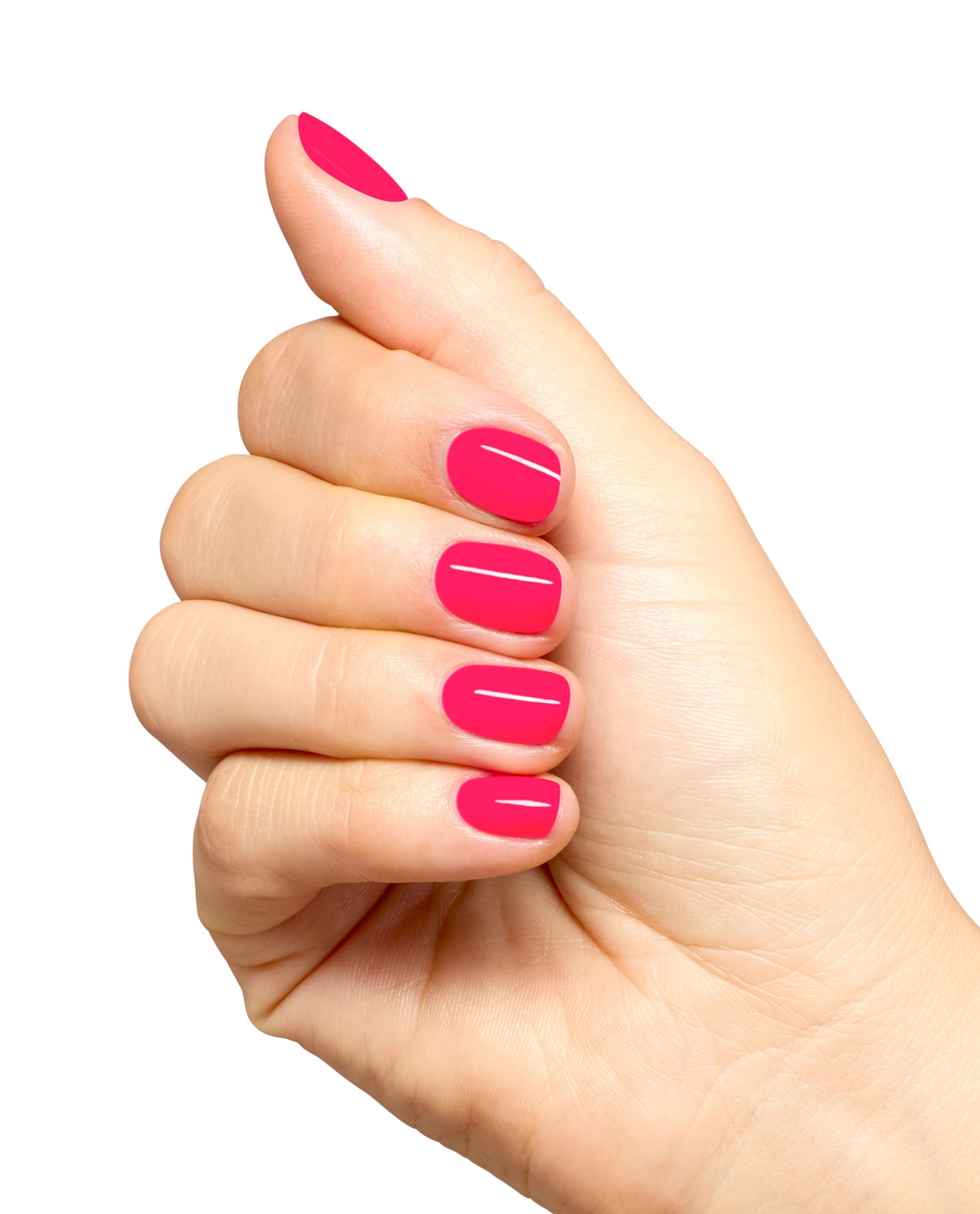 Bright Where I Belong! Bright Pink Gel Nail Polish Mani