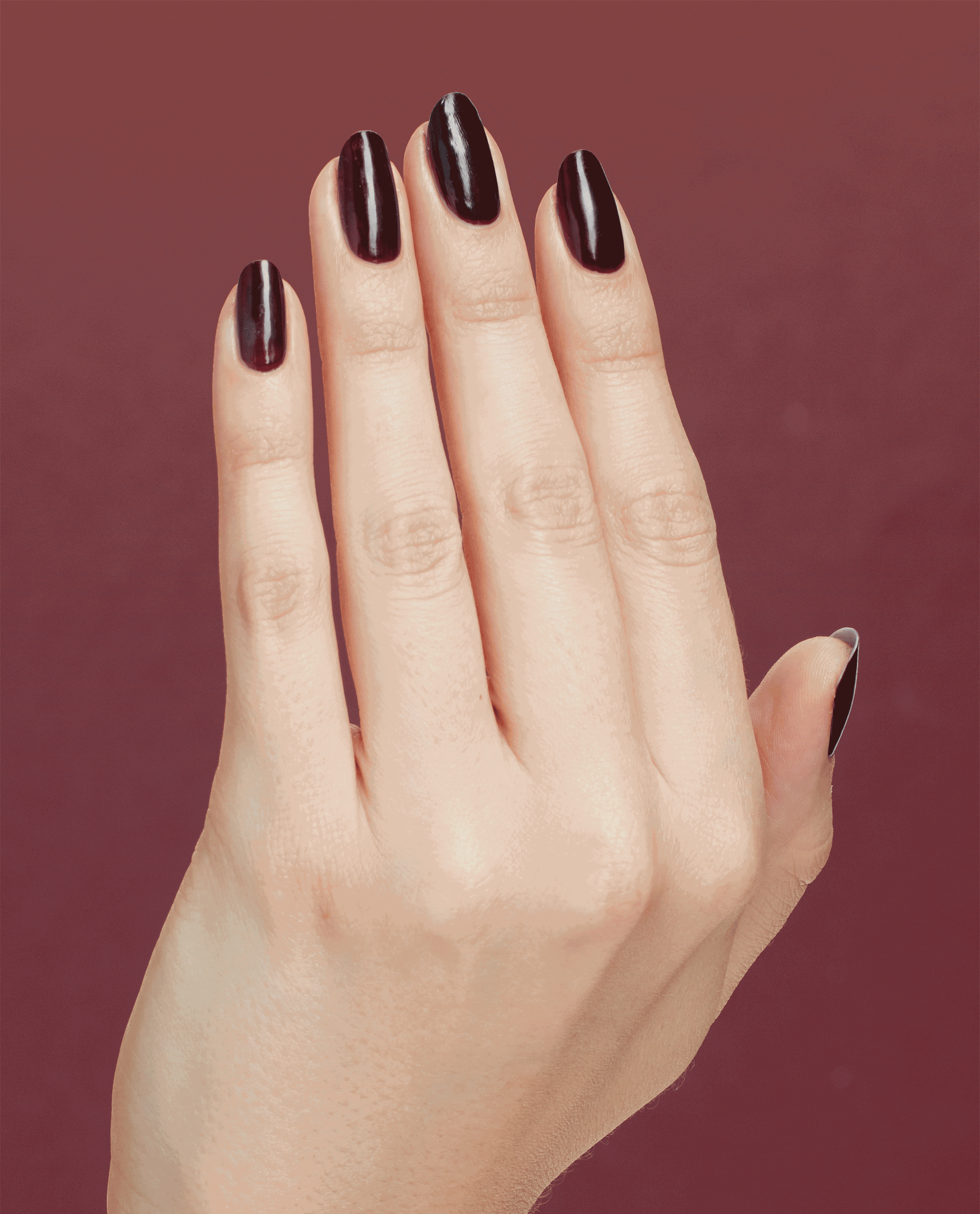 OPI Complimentary Wine Red Gel Nail Polish GIF