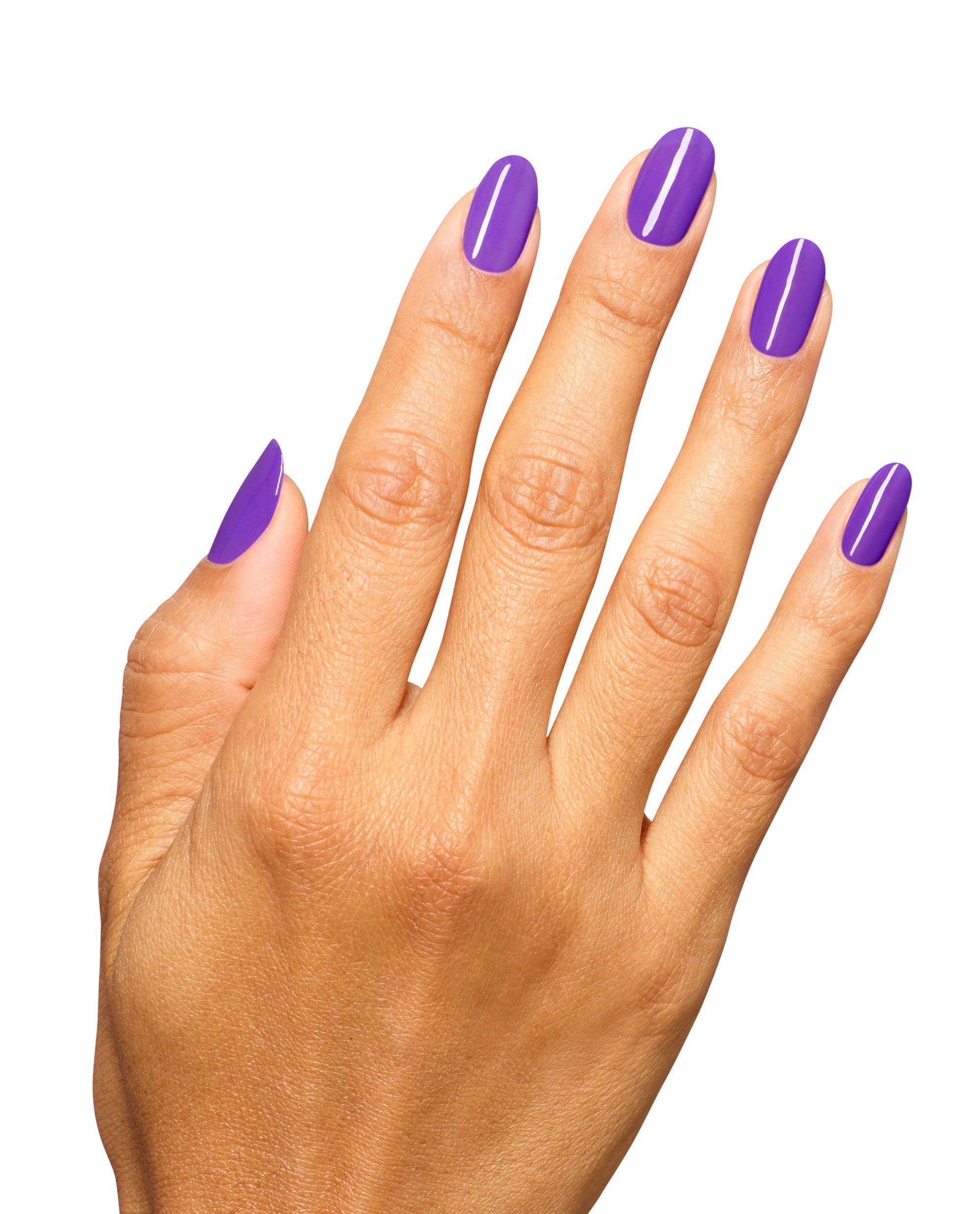 Glowin' on Vacay Bright Purple Nail Polish Mani