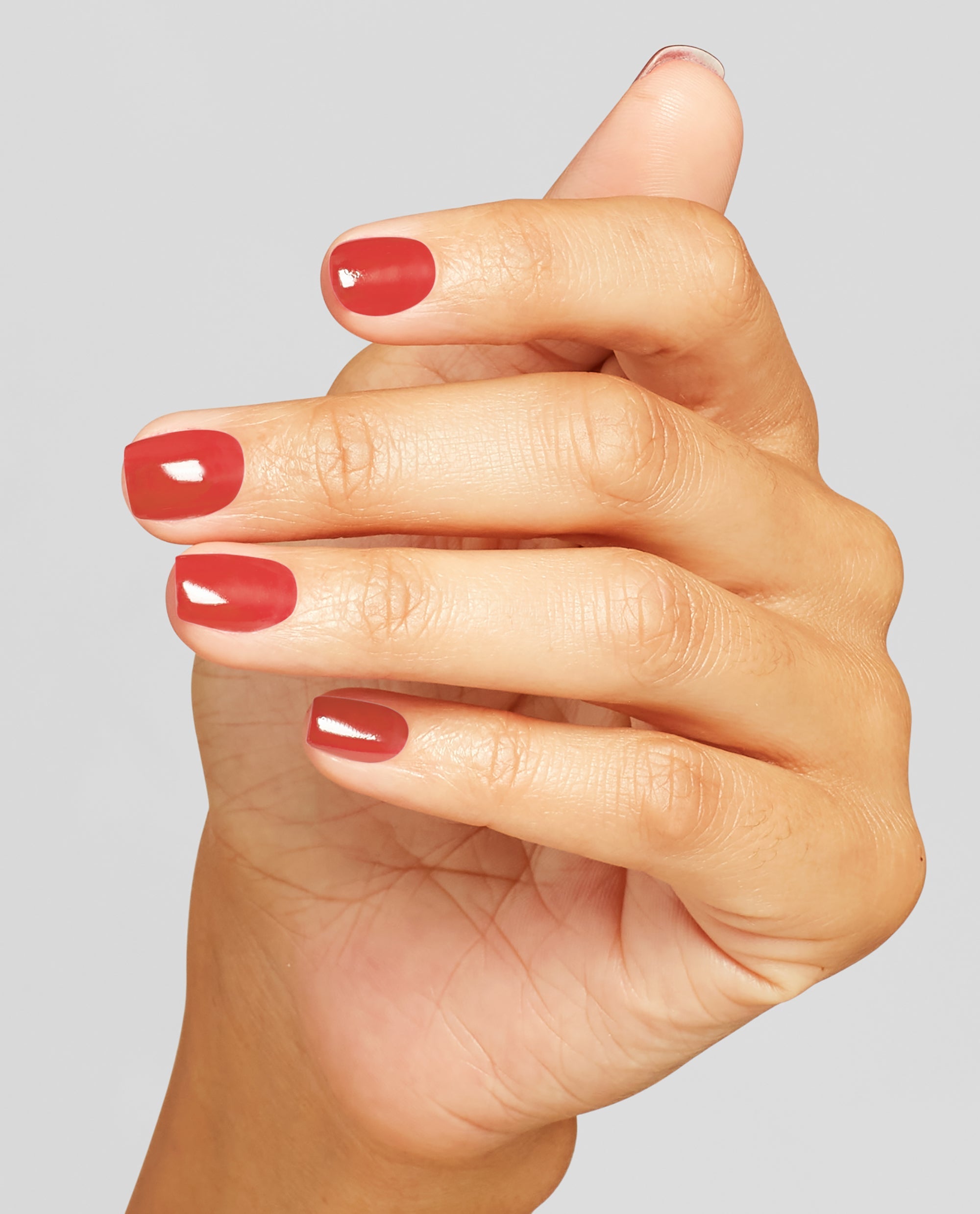 OPI My Solar Clock is Ticking Red Gel Nail Polish Mani