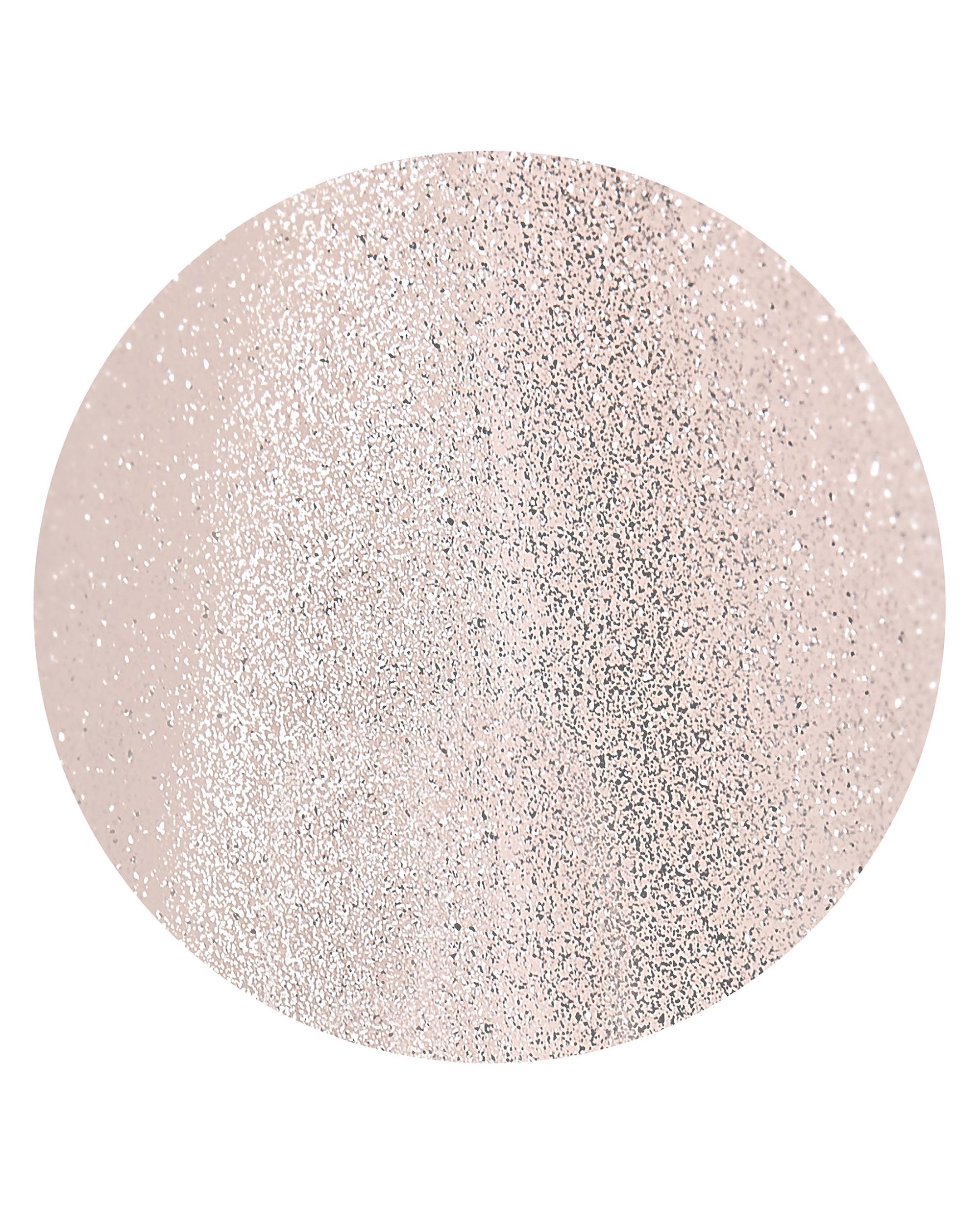 Throw Me Some Chrome On Point artificial nail swatch displays pale champagne chrome shimmer with dense silver glitter on a white background, ideal among OPI fall nail colors.